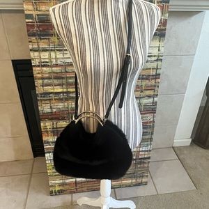 Black Fuzzy Date Night Bag